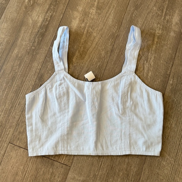aerie Tops Aerie Cropped Woven Corset Tank Top Poshmark